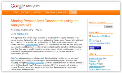 dashthis google analytics blog